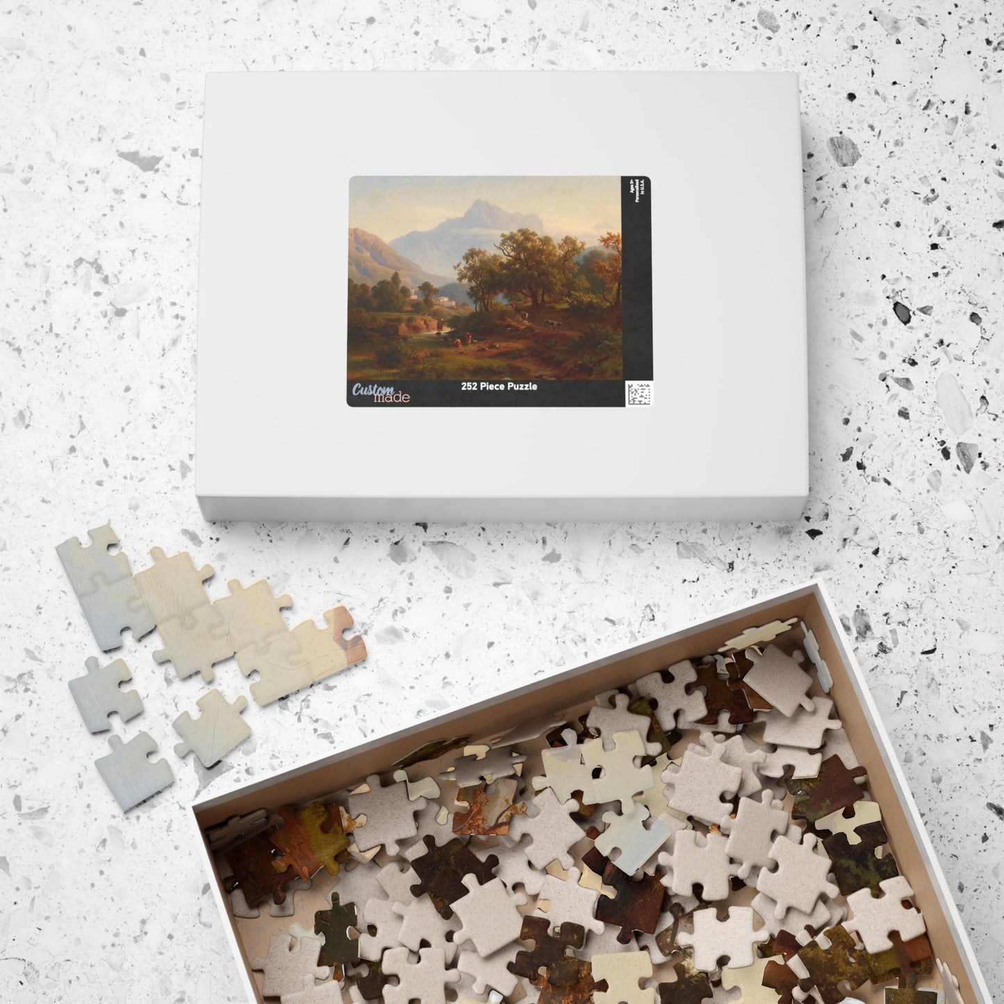 Region In South Tyrol–landscape In The Morning Light Puzzle | August Behrendsen-Quipham Collections