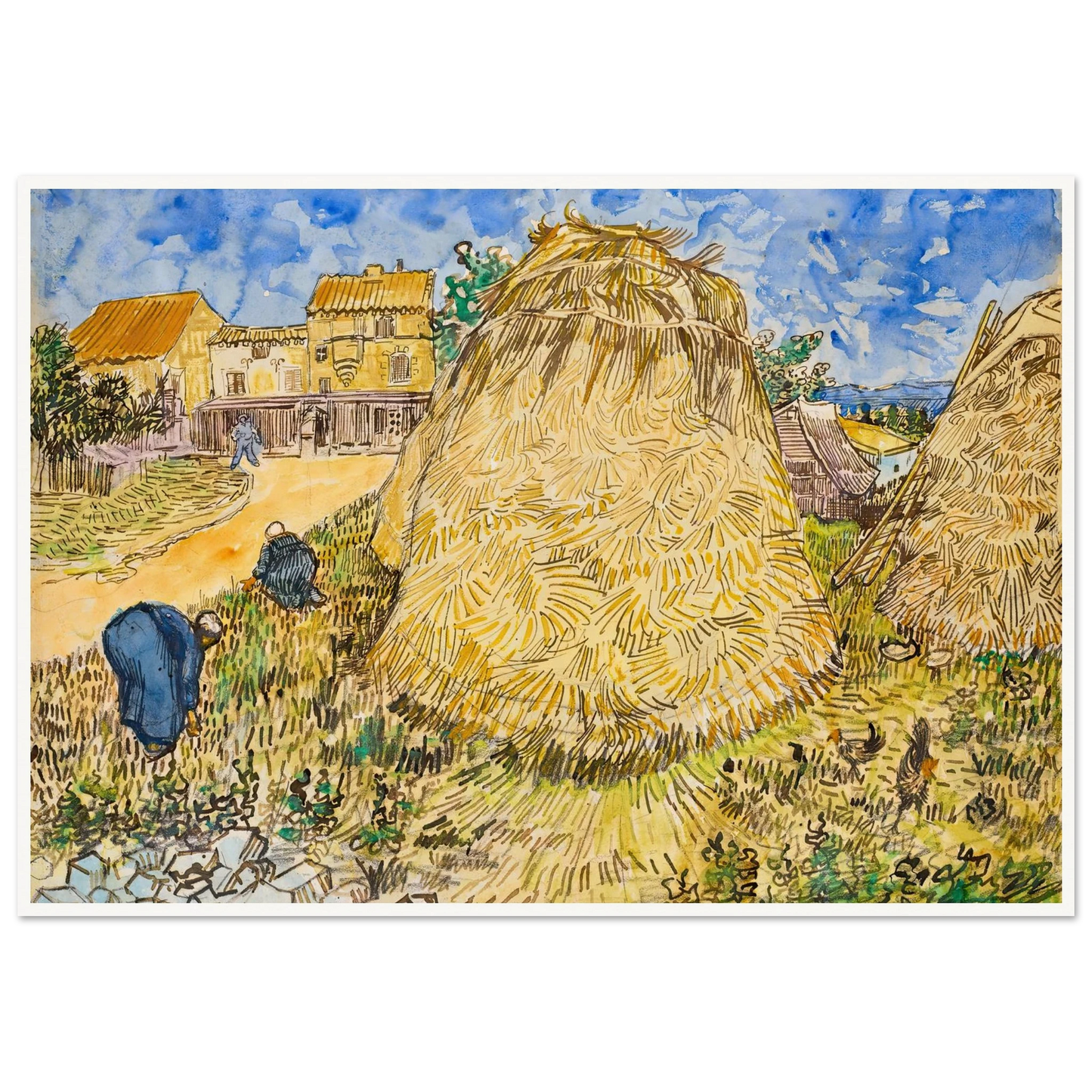 Meules de blé (1888) Art Print | Vincent van Gogh-Quipham Collections