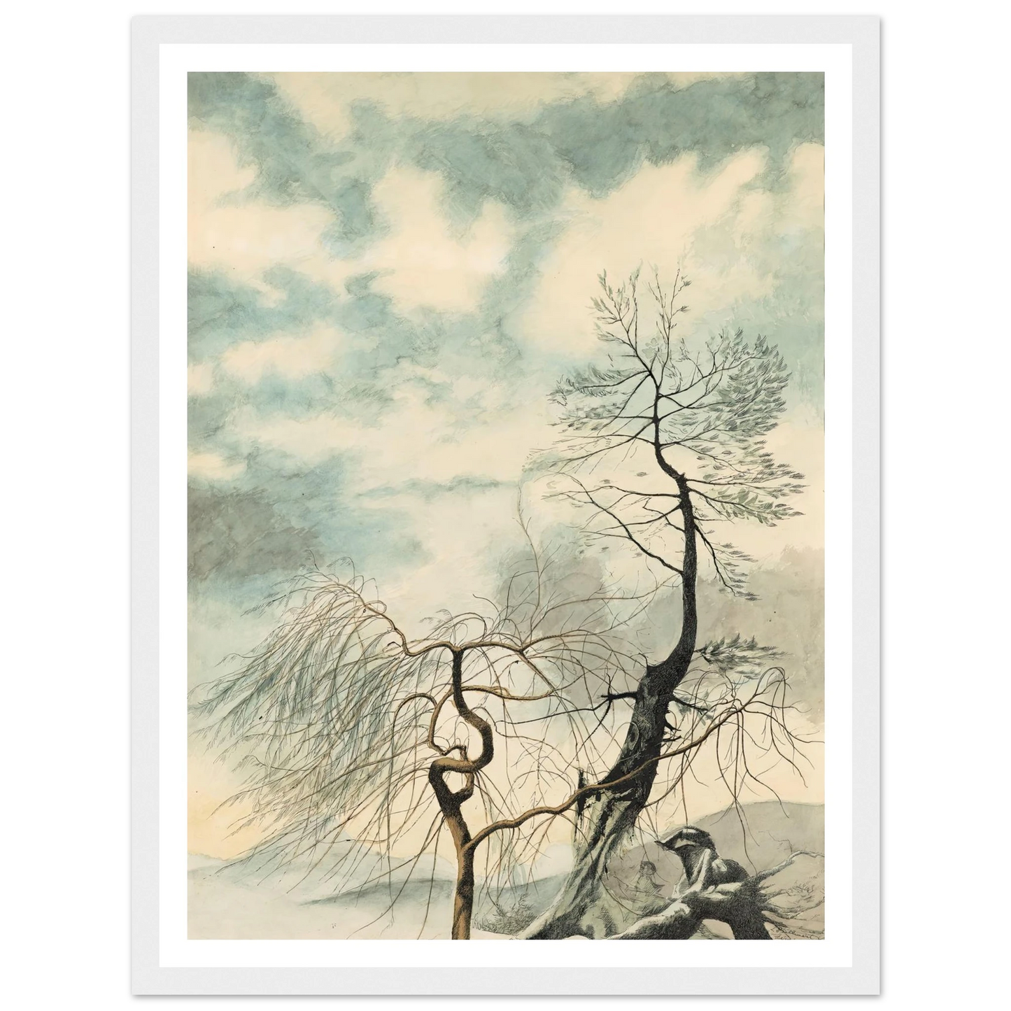 Arbres hivernaux (1942) Art Print | Leon Spilliaert-Quipham Collections