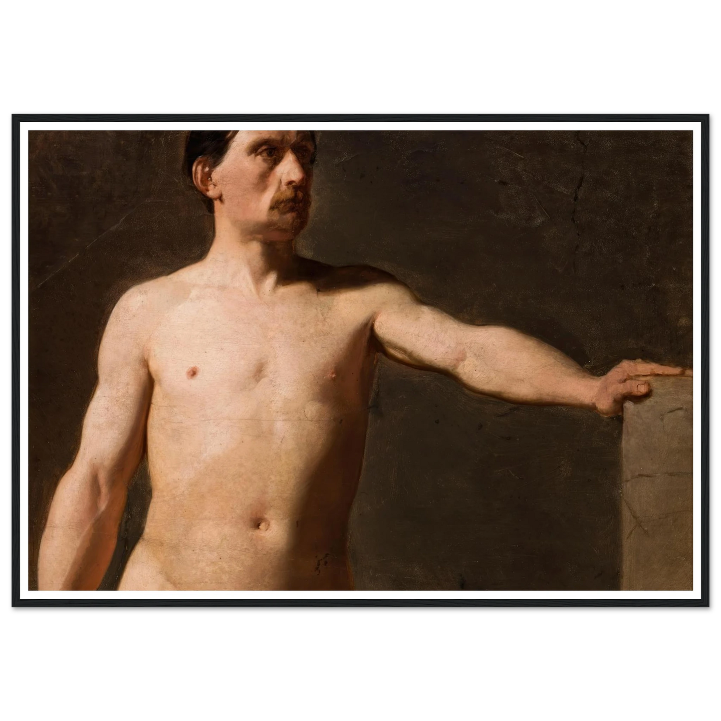 Male nude – torso of a male figure (1859) Art Print | Jan Matejko-Quipham Collections