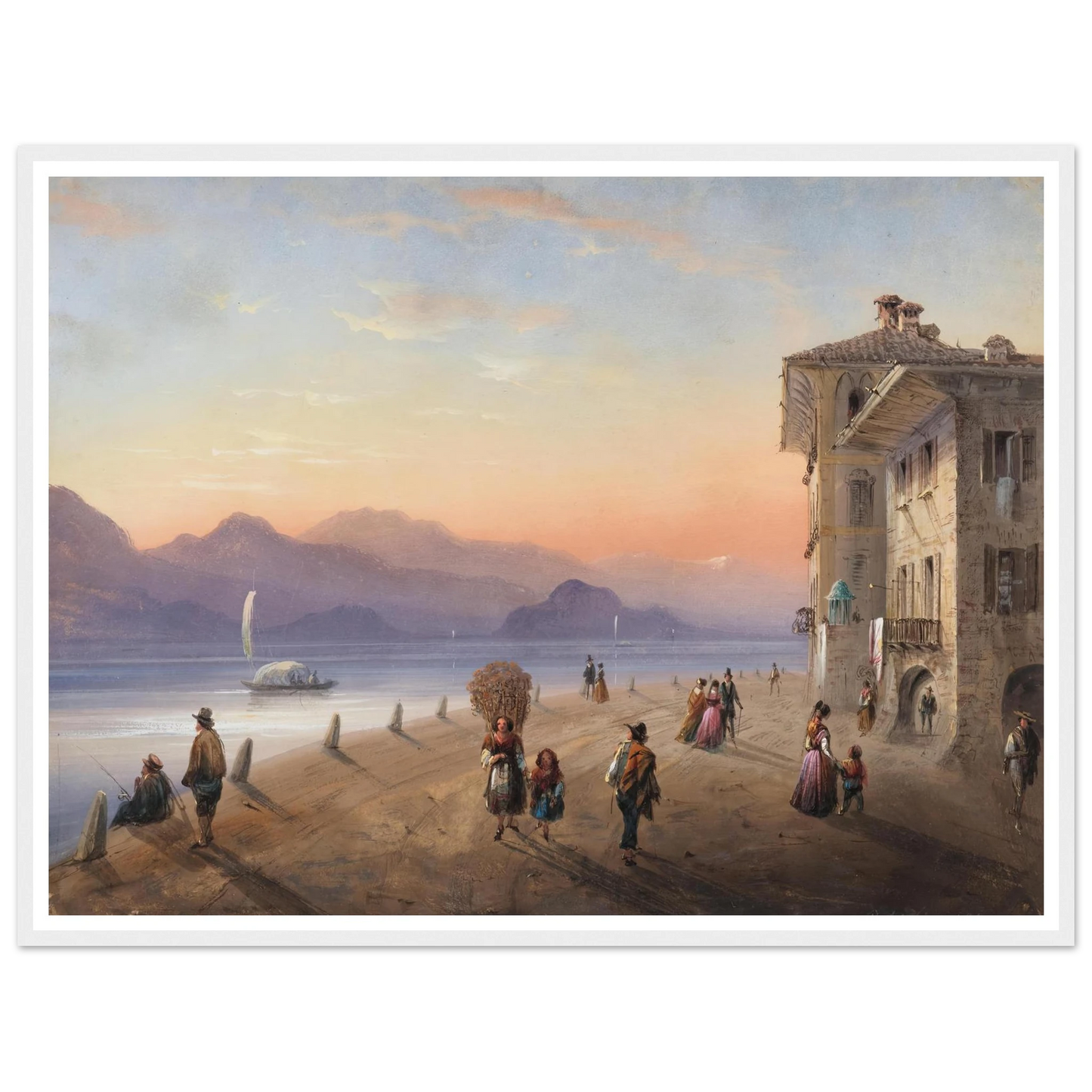 Palazzo Borromeo, Isola Bella on Lake Maggiore (1849) Art Print | Carlo Bossoli-Quipham Collections