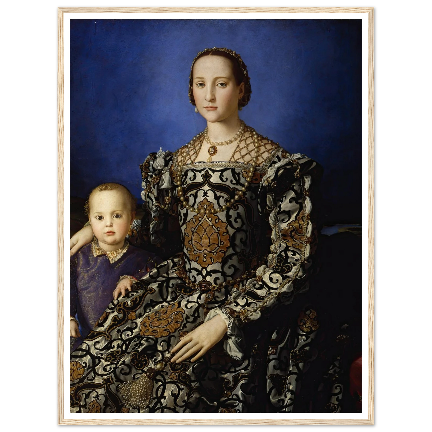 Portrait Of Eleanor Of Toledo With Her Son Giovanni De’ Medici (1544-1545) Art Print | Agnolo Bronzino-Quipham Collections