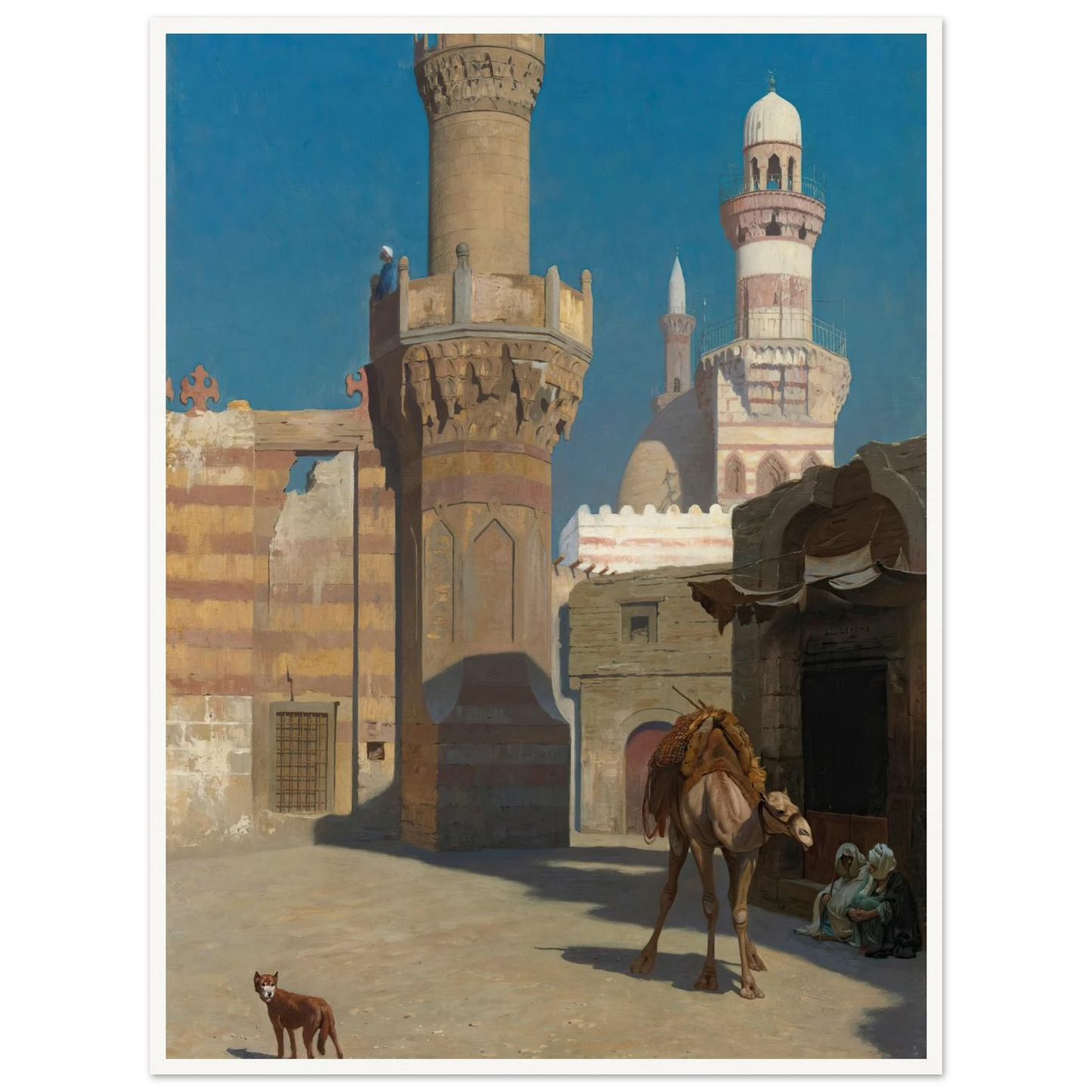 Une Journée Chaude Au Caire (Devant La Mosquée) Art Print | Jean Leon Gerome-Quipham Collections