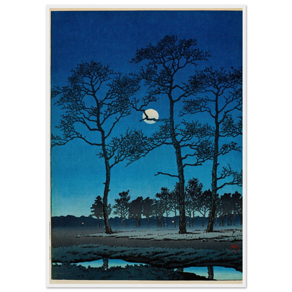 Fuyu no tsuki (Toyamagahara) (Winter moon at Toyamagahara) (1931) Art Print | Kawase Hasui-Quipham Collections