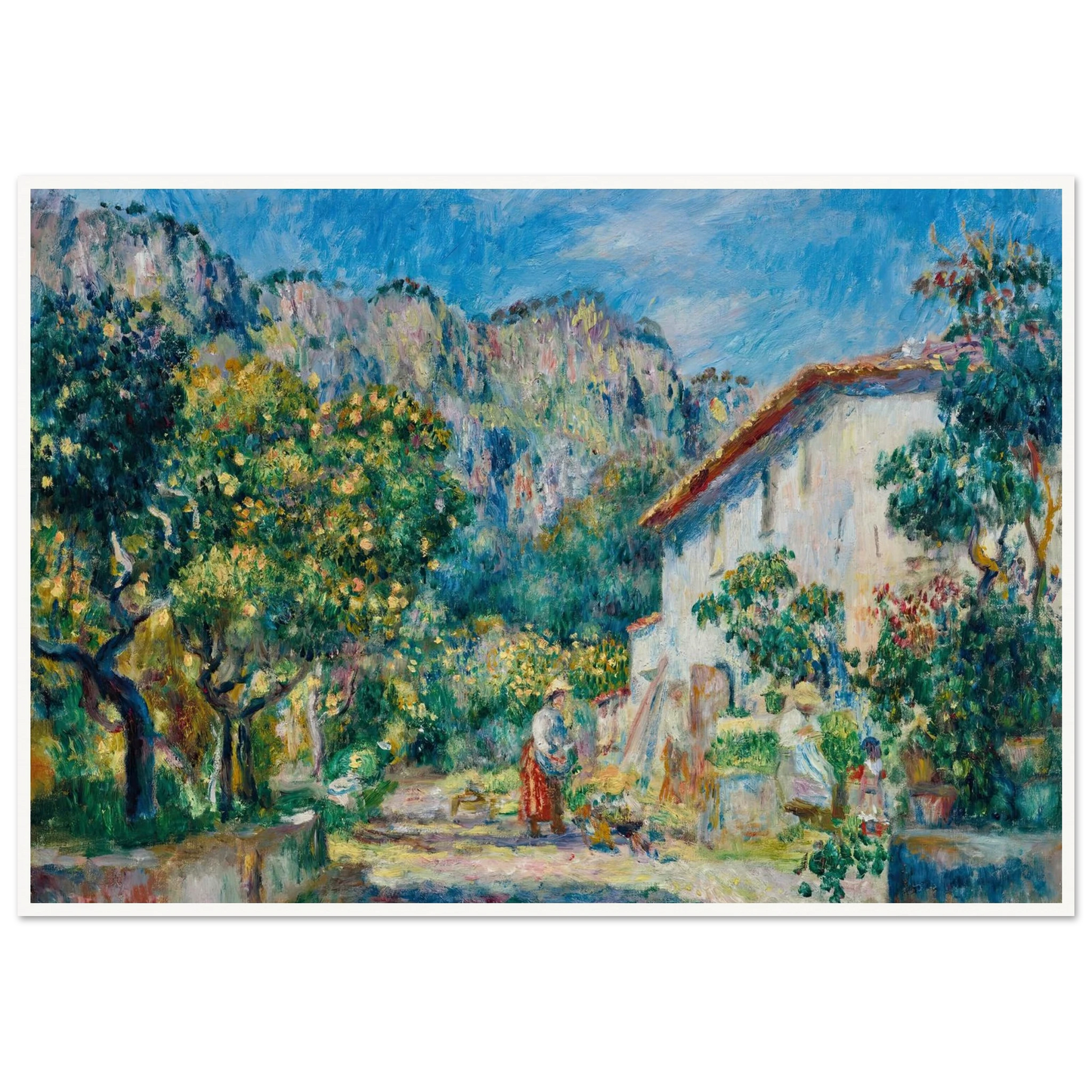 La Ferme de Magnanosc ou La villa Raynaud, Grasse (1893) Art Print | Pierre Auguste Renoir-Quipham Collections