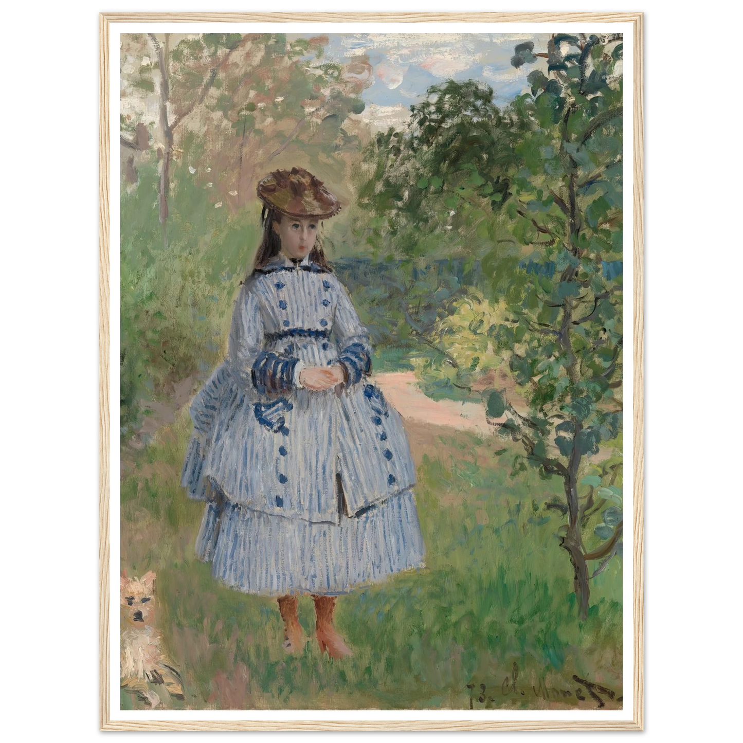 Girl with Dog (1873) Art Print | Claude Monet-Quipham Collections