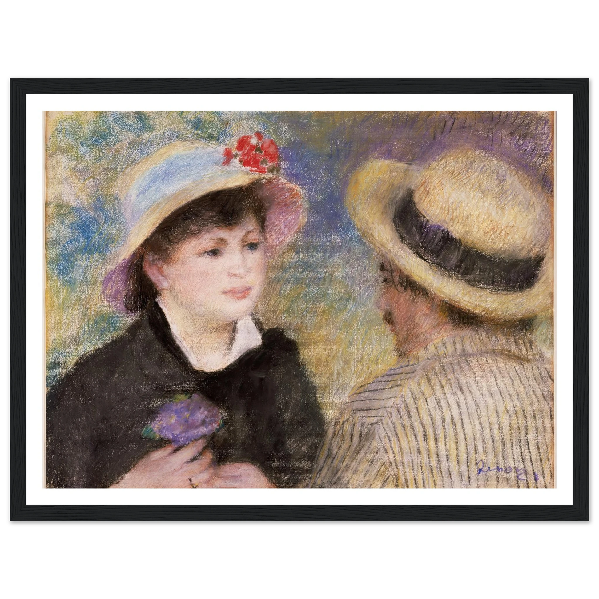 Boating Couple (said to be Aline Charigot and Renoir) (1881) Art Print | Pierre Auguste Renoir-Quipham Collections