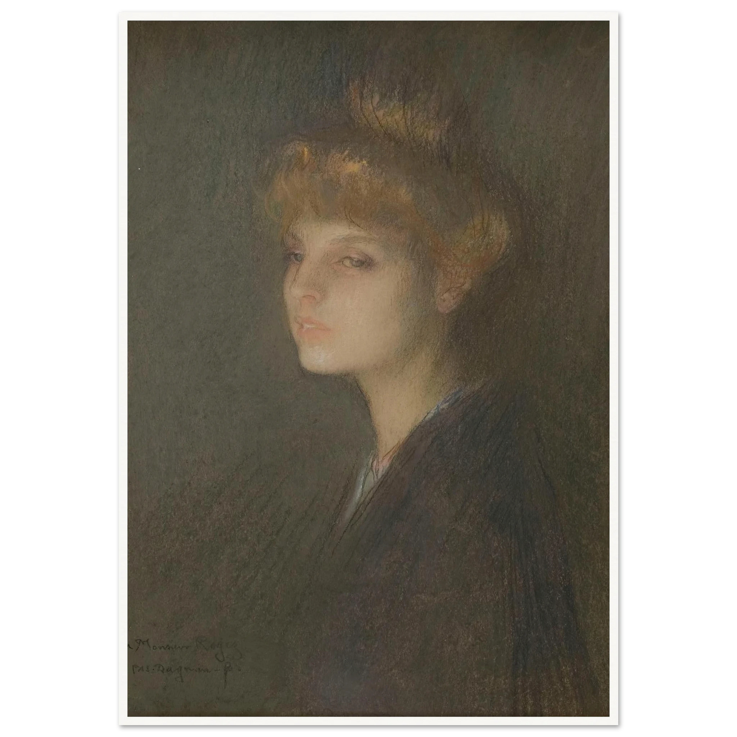 Portrait de femme (1895 - 1905) Art Print | Pascal Adolphe Jean Dagnan Bouveret-Quipham Collections