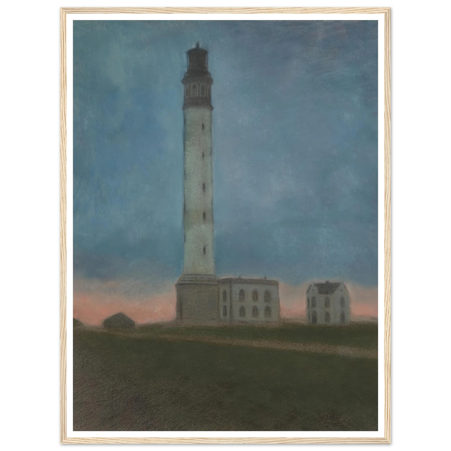 De vuurtoren van Oostende bij zonsopgang (1909) Art Print | Leon Spilliaert-Quipham Collections