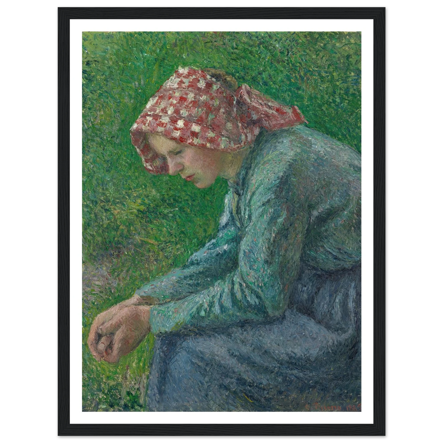 A Seated Peasant Woman (1885) Art Print | Camille Pissarro-Quipham Collections