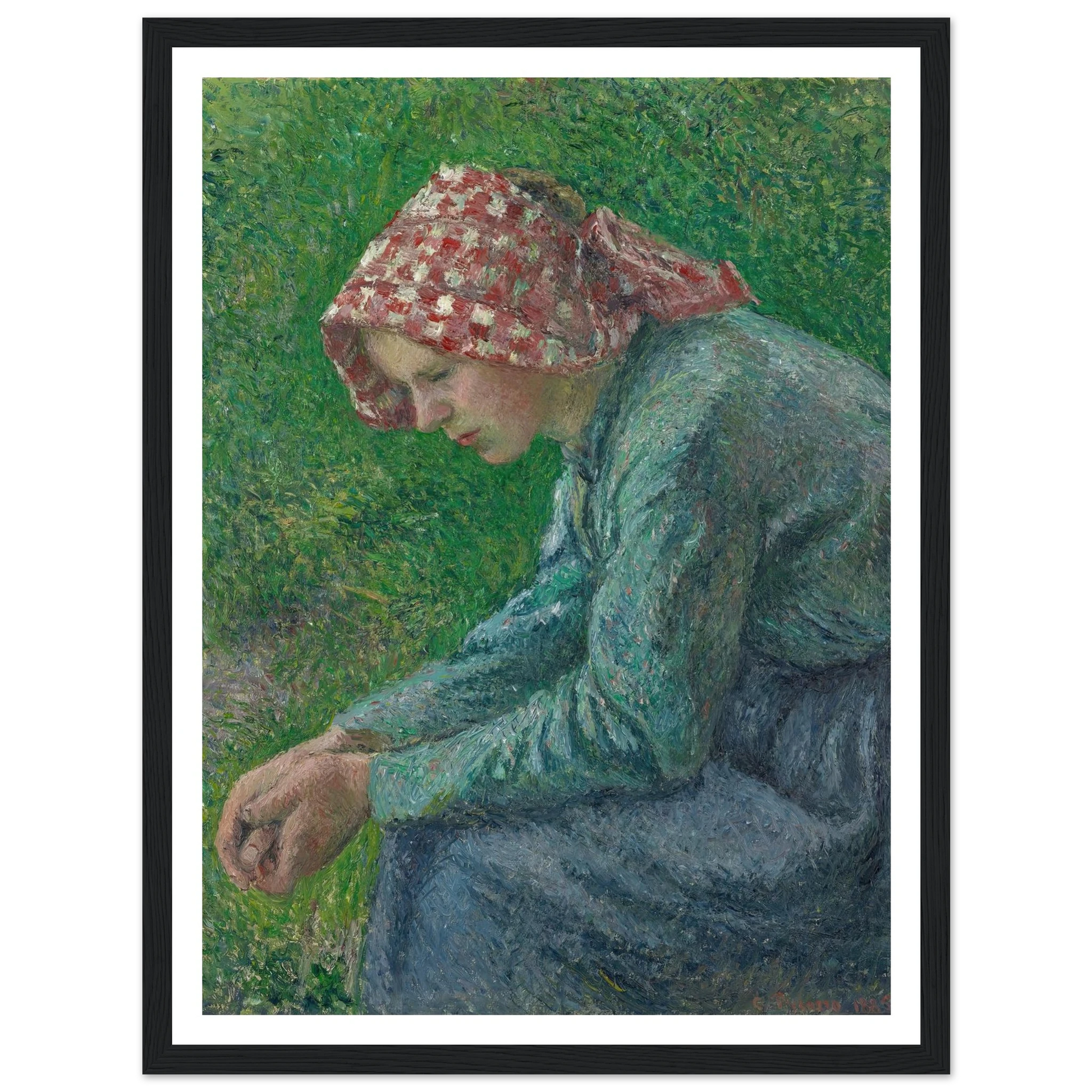 A Seated Peasant Woman (1885) Art Print | Camille Pissarro-Quipham Collections