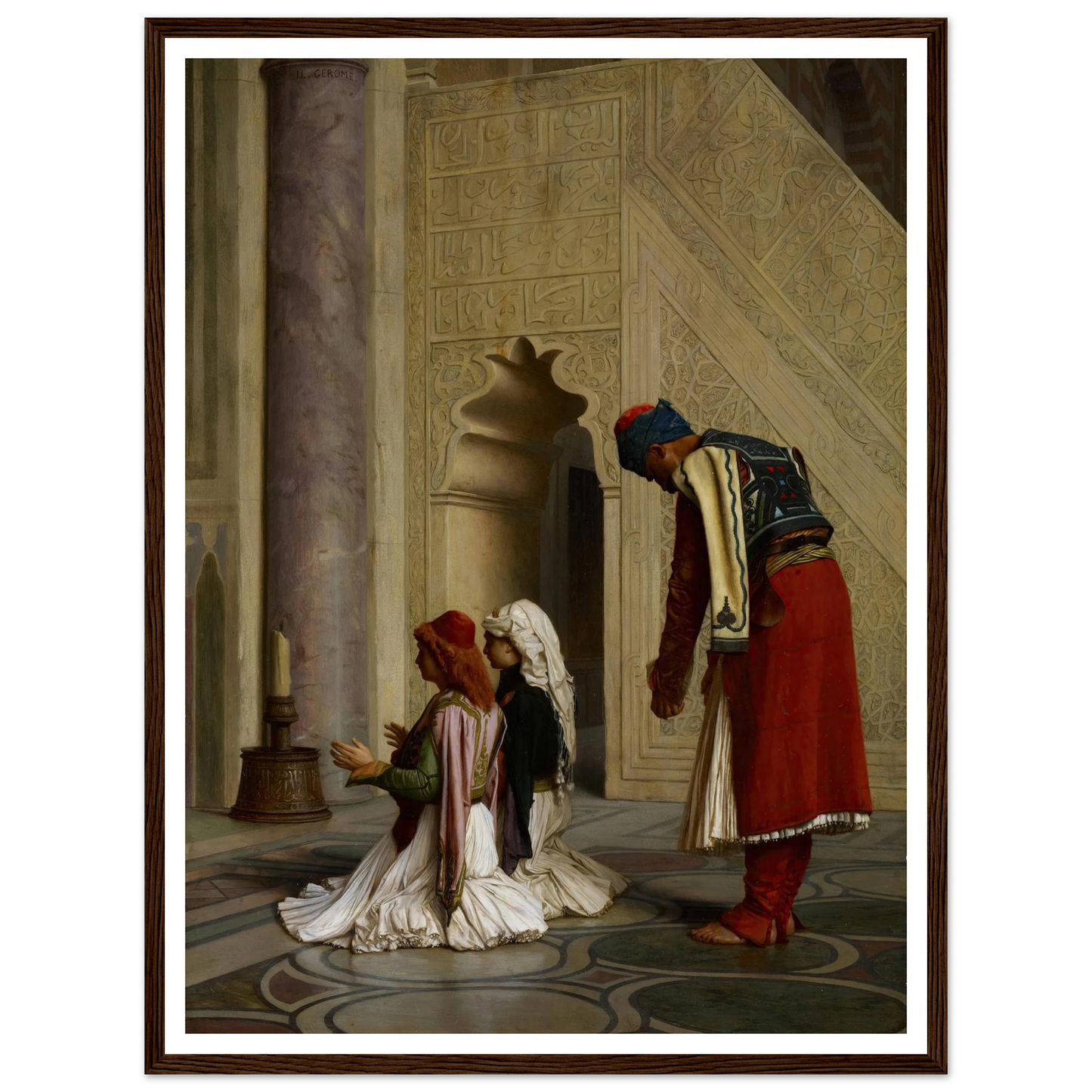 Young Greeks in the Mosque (1865) Art Print | Jean Leon Gerome-Quipham Collections