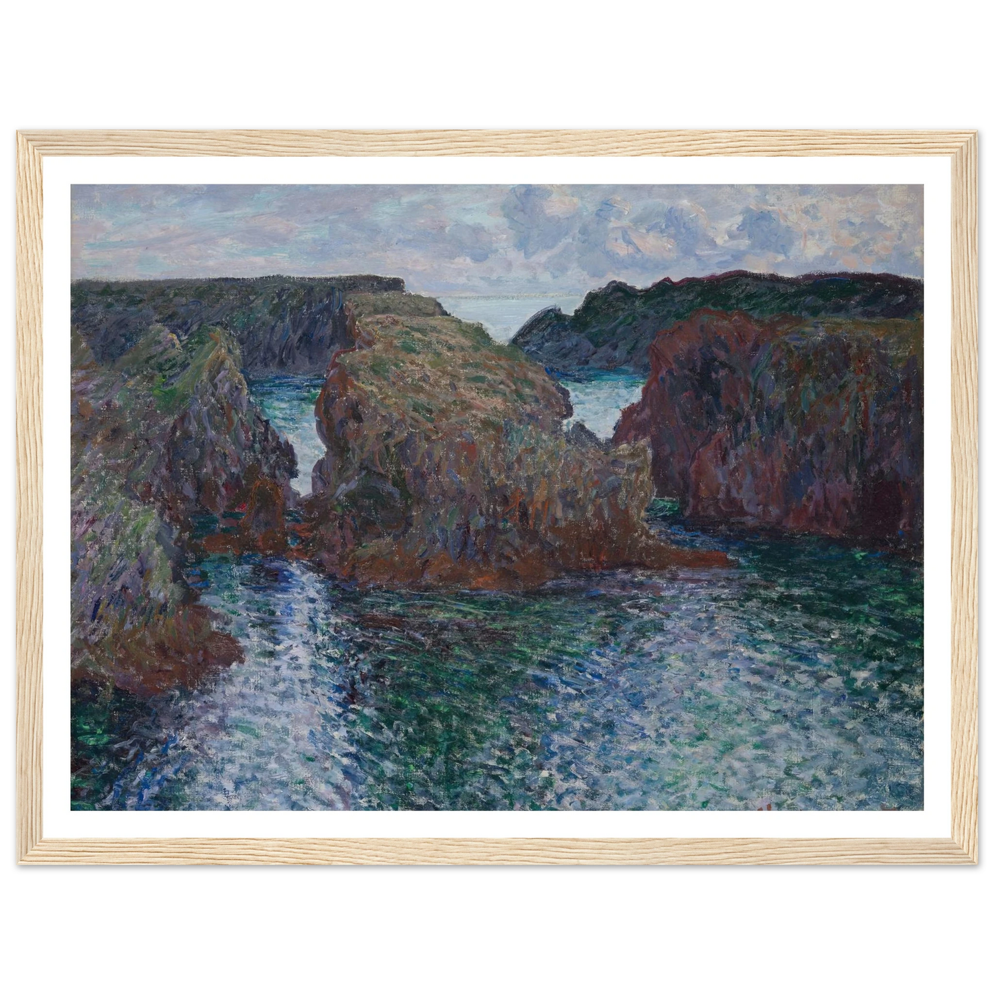 Rocks at Port-Goulphar, Belle-Île (1886) Art Print | Claude Monet-Quipham Collections