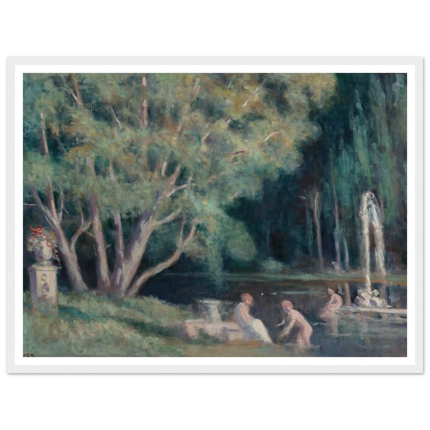 Les baigneurs au jet d’eau Art Print | Maximilien Luce-Quipham Collections