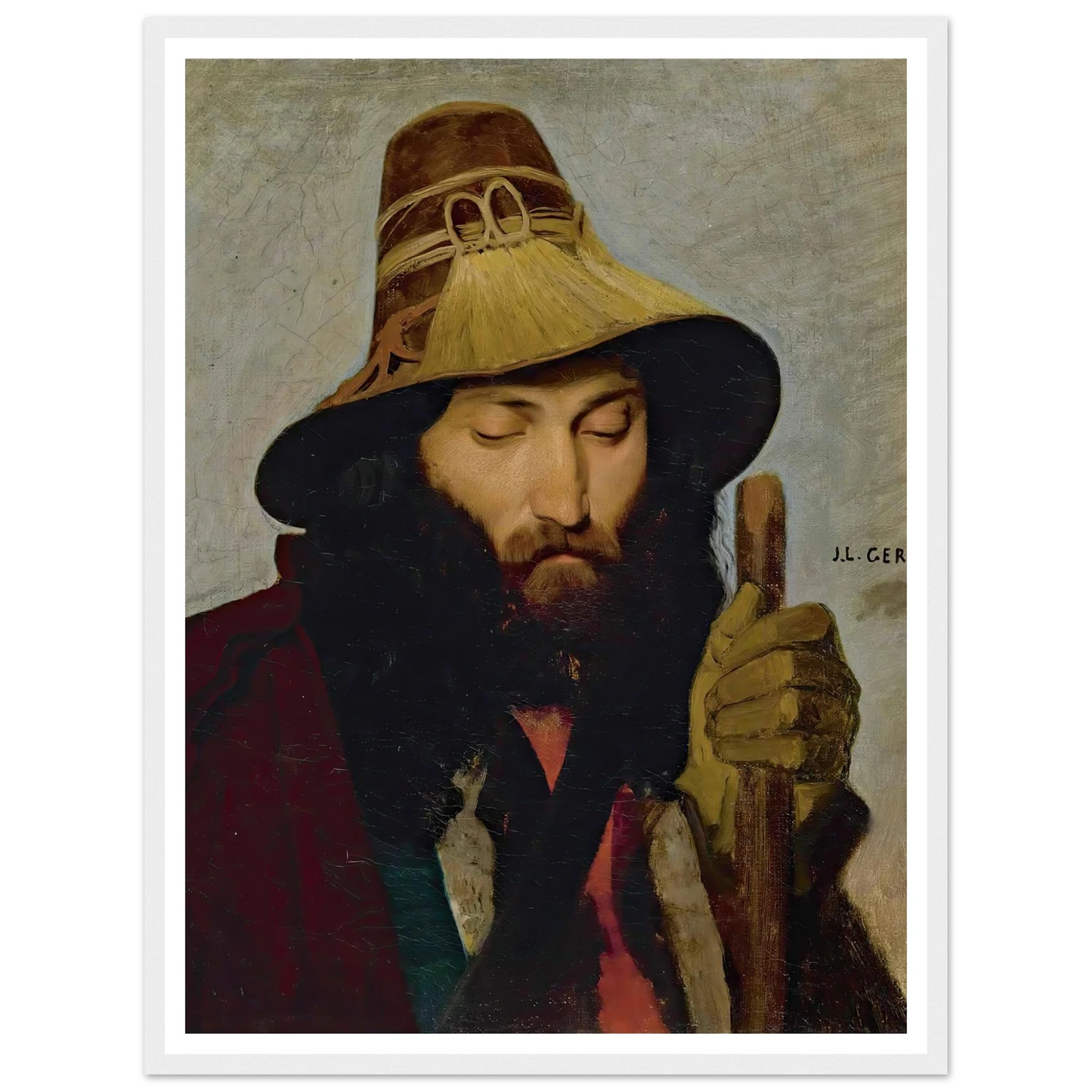 Portrait Of An Italian Man Art Print | Jean Leon Gerome-Quipham Collections