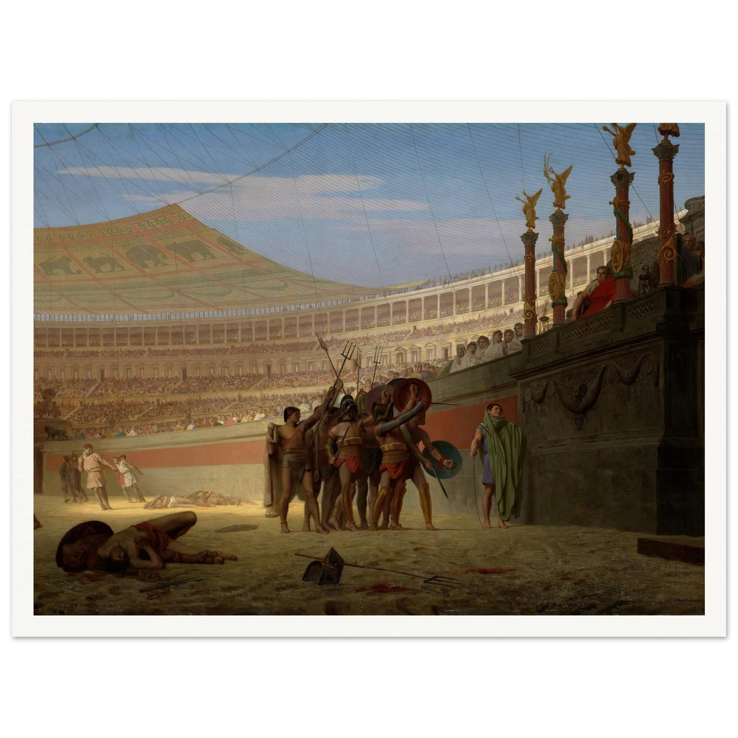 Ave Caesar! Morituri te salutant (Hail Caesar! We Who Are about to Die Salute You) (1859) Art Print | Jean Leon Gerome-Quipham Collections