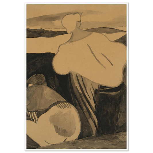 Femmes de pêcheur dans les dunes, vues de dos (1923) Art Print | Leon Spilliaert-Quipham Collections