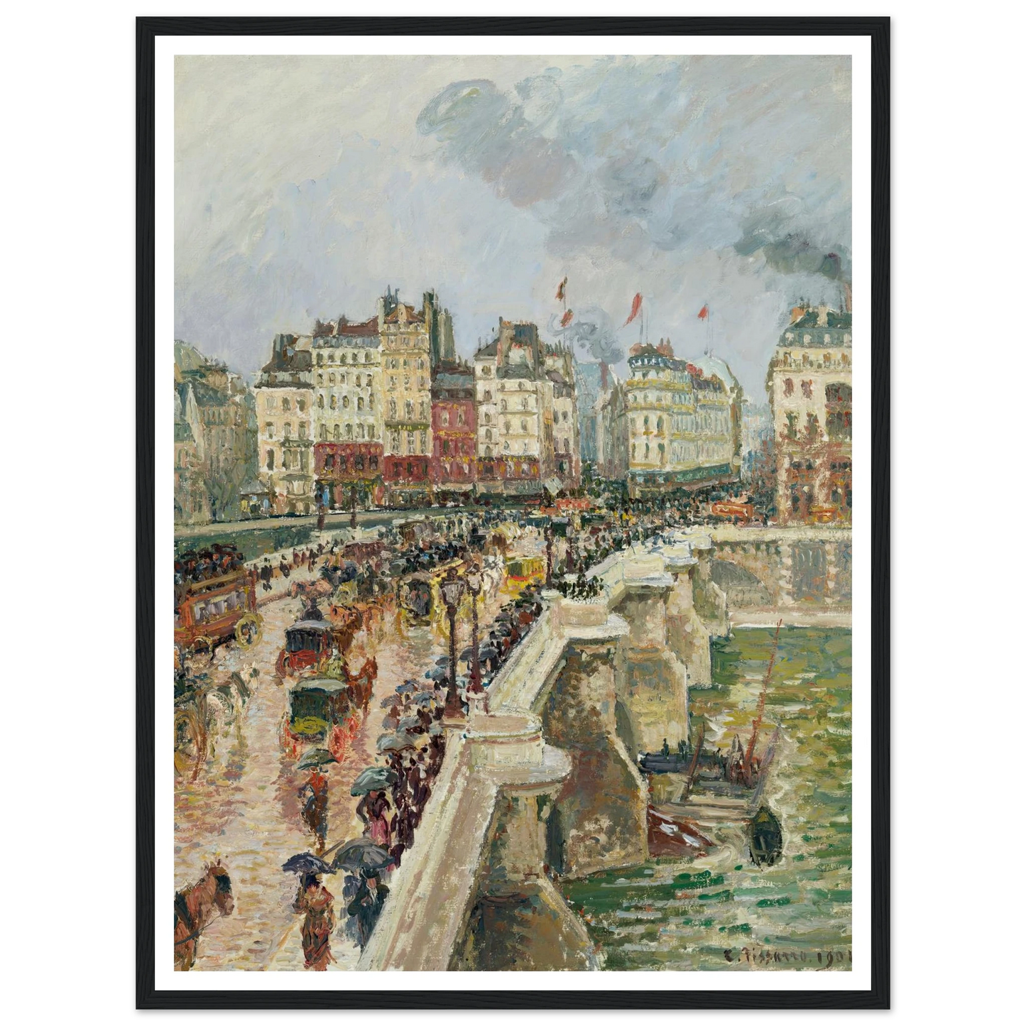 Le Pont-Neuf, après-midi de pluie (1901) Art Print | Camille Pissarro-Quipham Collections