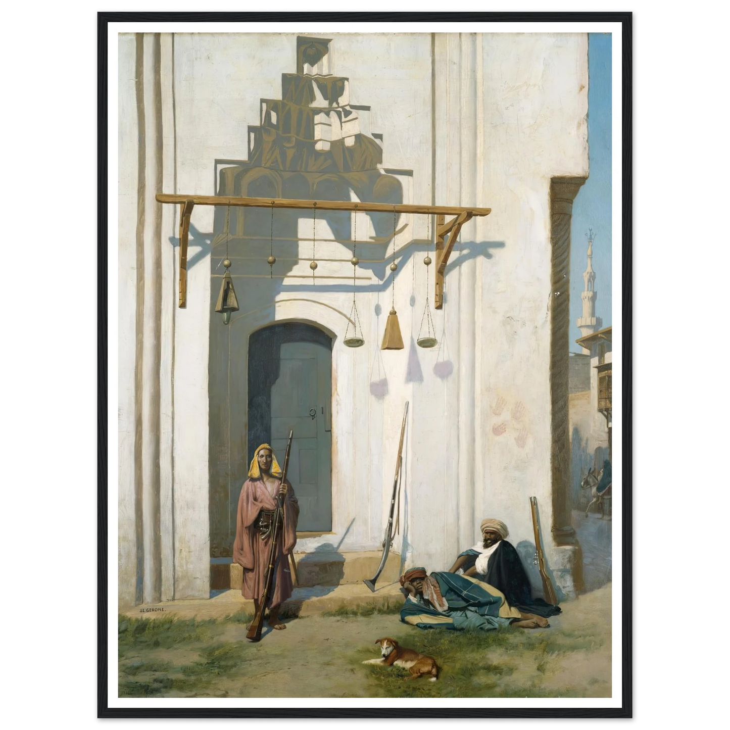 Guards at the Door of a Tomb (1870s) Art Print | Jean Leon Gerome-Quipham Collections
