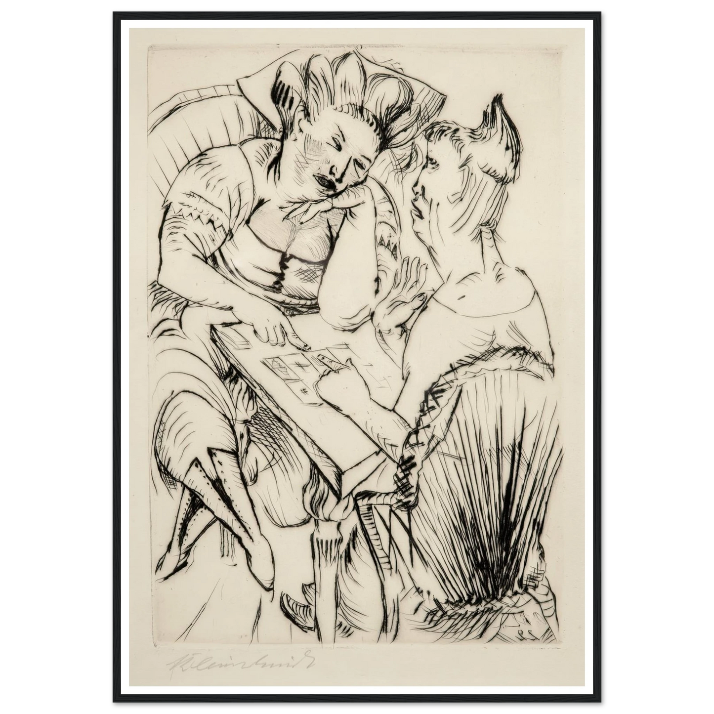 Bei der Kartenlegerin (1922) Art Print | Paul Kleinschmidt-Quipham Collections