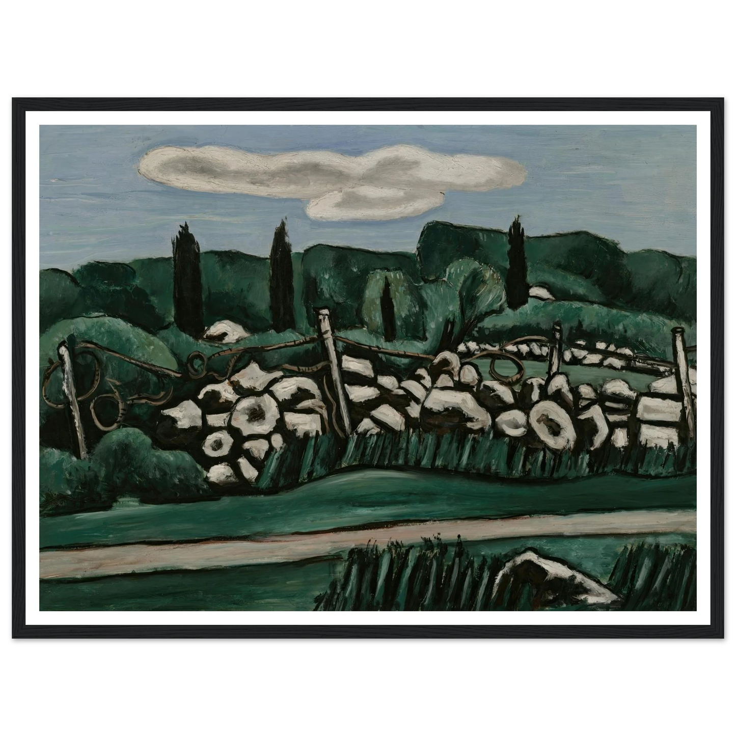 The Last Stone Walls, Dogtown (ca. 1936–37) Art Print | Marsden Hartley-Quipham Collections
