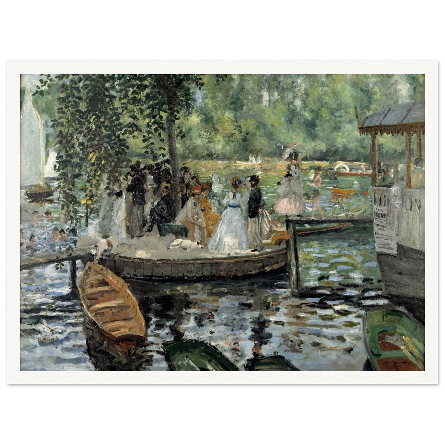 La Grenouillère Art Print | Pierre Auguste Renoir-Quipham Collections