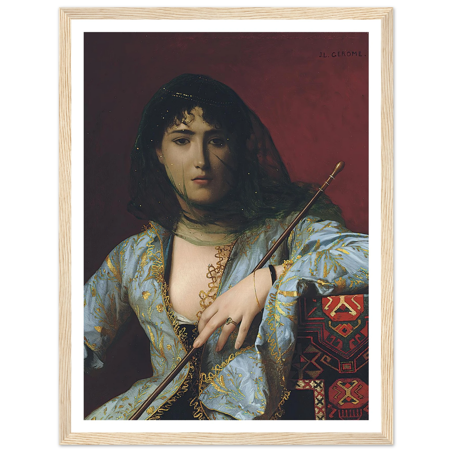 Veiled Circassian Beauty Art Print | Jean Leon Gerome-Quipham Collections