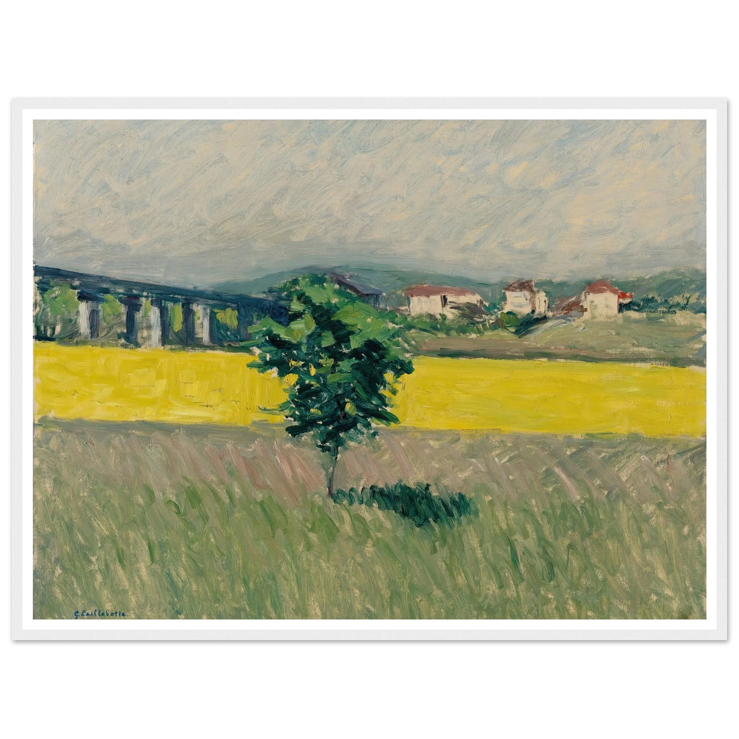 Prairie Au Pont D’argenteuil Art Print | Gustave Caillebotte-Quipham Collections
