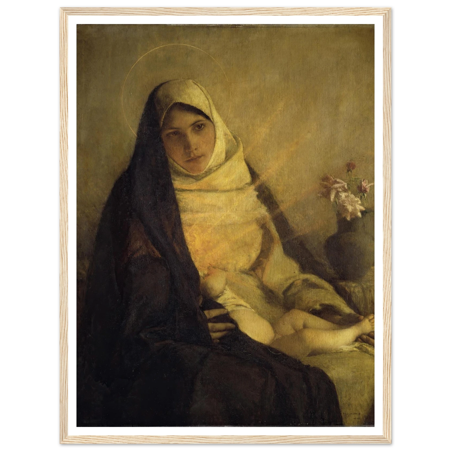 Madonna of the Rose (1885) Art Print | Pascal Adolphe Jean Dagnan Bouveret-Quipham Collections