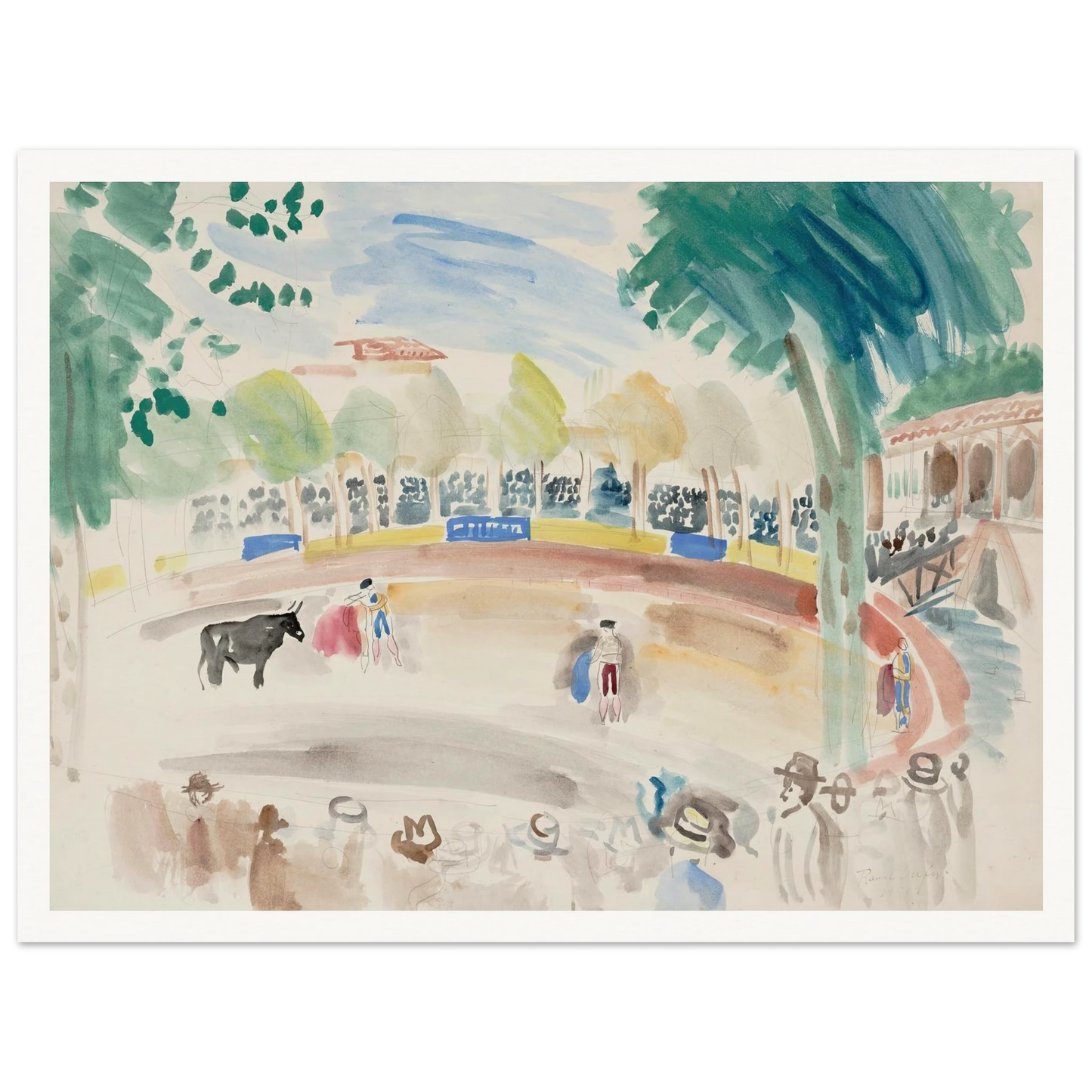 La corrida (1920) Art Print | Raoul Dufy-Quipham Collections