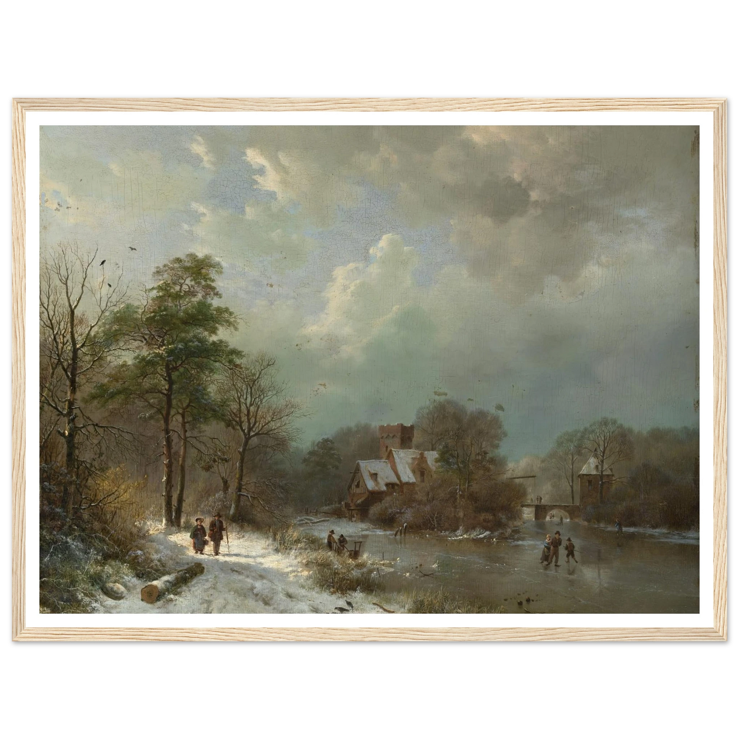 Winter Landscape, Holland (1833) Art Print | Barend Cornelis Koekkoek-Quipham Collections