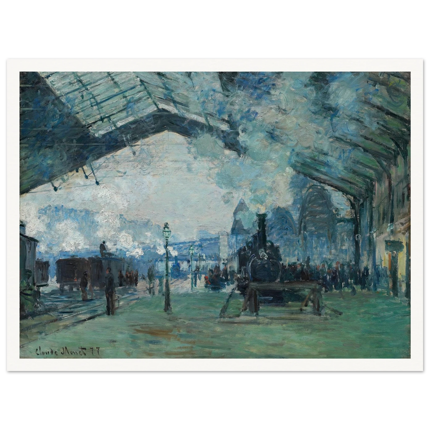 Arrival of the Normandy Train, Gare Saint-Lazare (1877) Art Print | Claude Monet-Quipham Collections