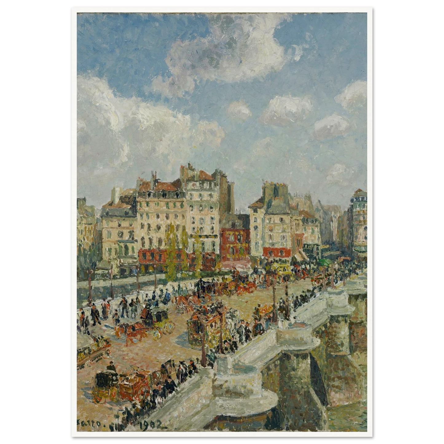 The Pont-Neuf Art Print | Camille Pissarro-Quipham Collections