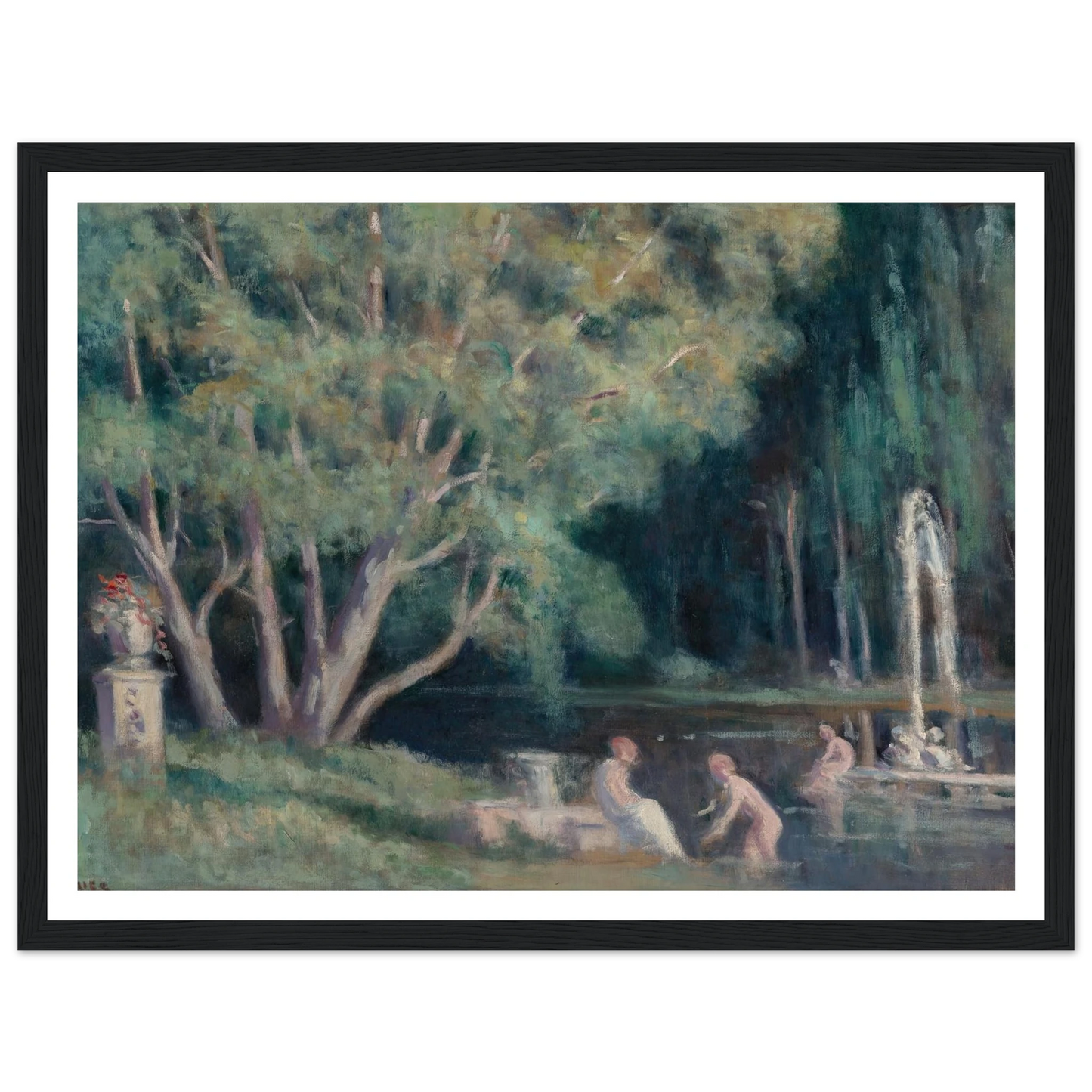 Les baigneurs au jet d’eau Art Print | Maximilien Luce-Quipham Collections