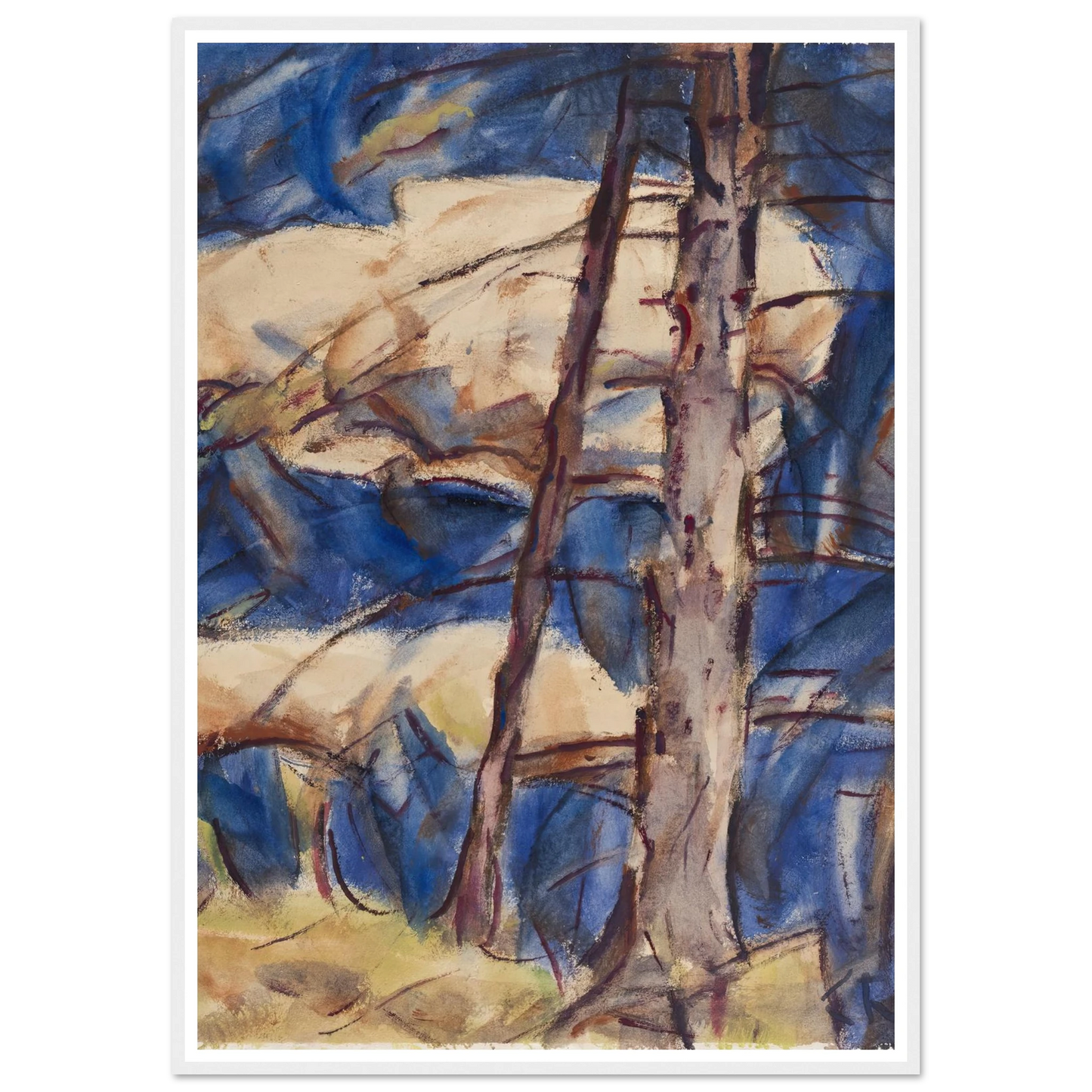 Bare Conifers (1921) Art Print | Christian Rohlfs-Quipham Collections