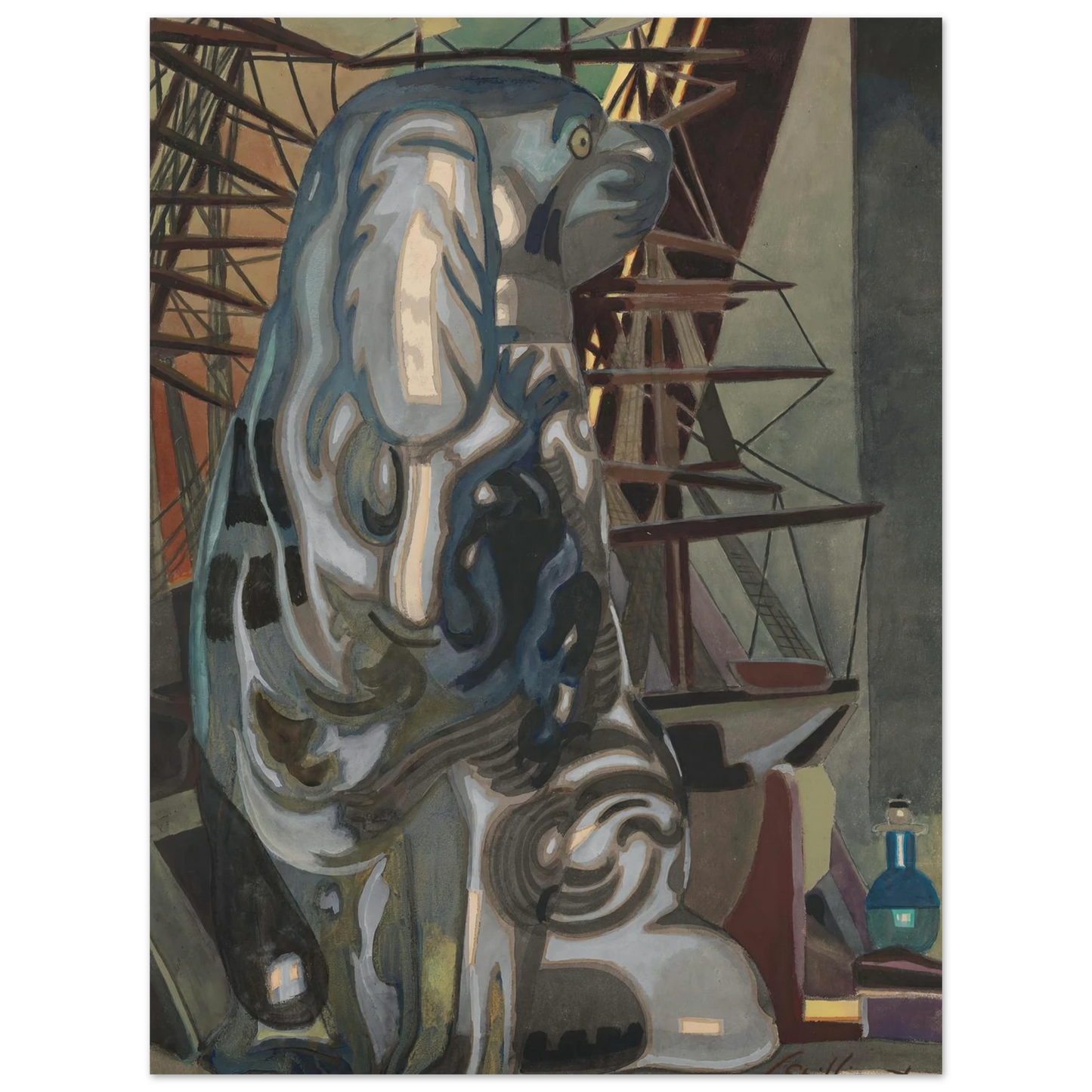 De porseleinen hond (1922) Art Print | Leon Spilliaert-Quipham Collections