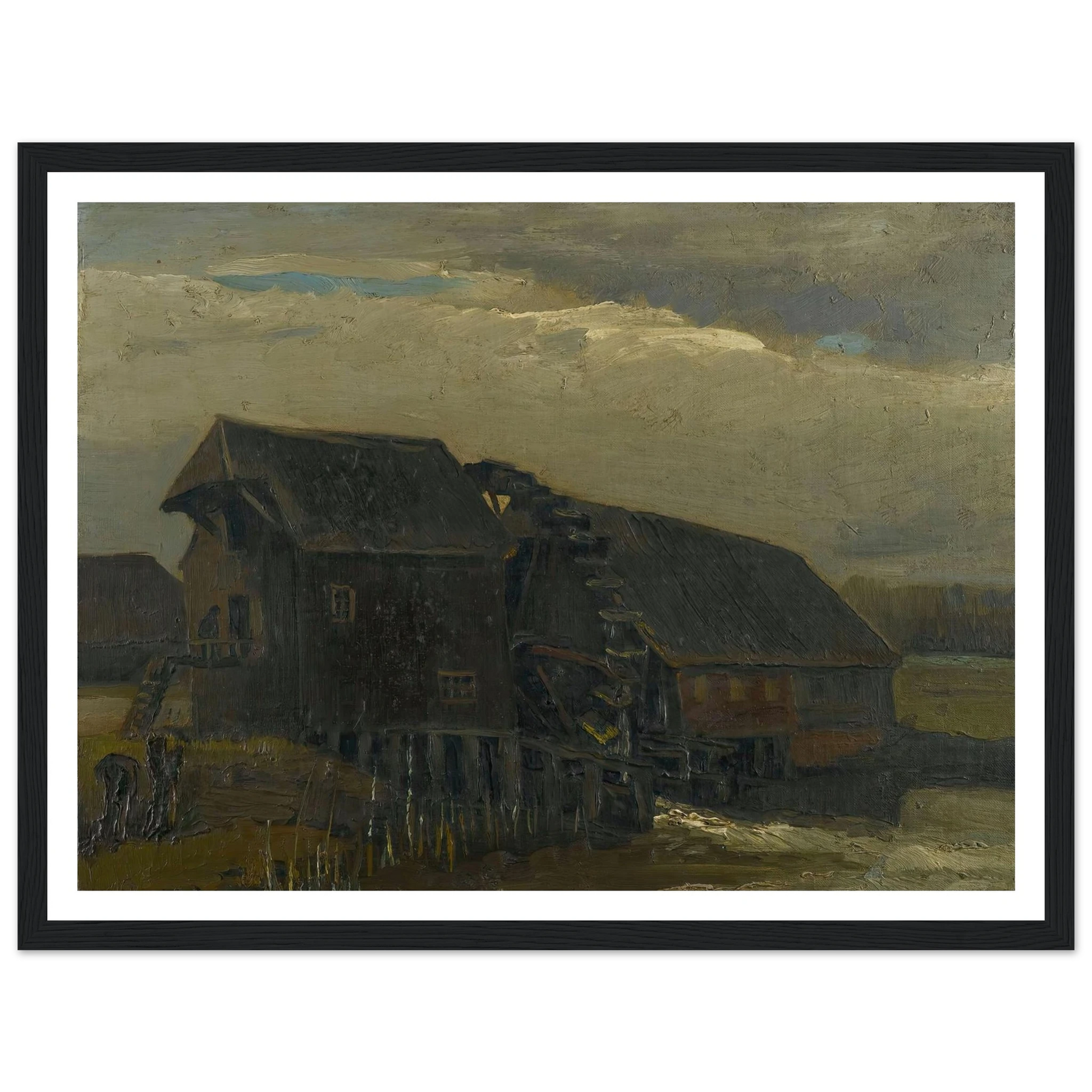 Water Mill At Opwetten (1884) Art Print | Vincent van Gogh-Quipham Collections