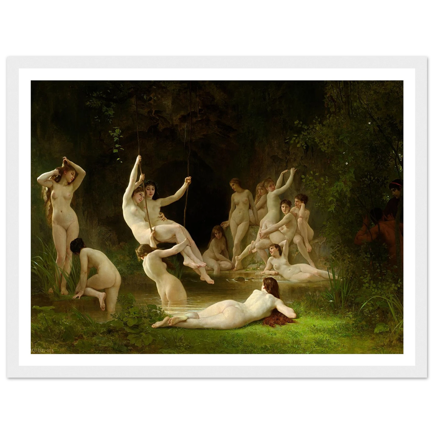 Nymphaeum (1878) Art Print | William Bouguereau-Quipham Collections