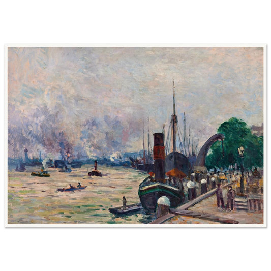 Le port de Rotterdam (1908) Art Print | Maximilien Luce-Quipham Collections