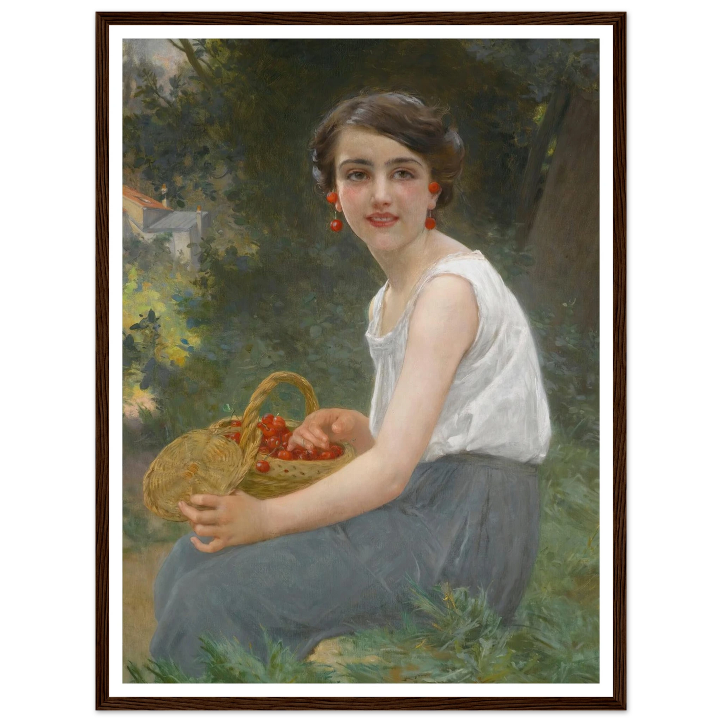 The cherry girl Art Print | Guillaume Seignac-Quipham Collections
