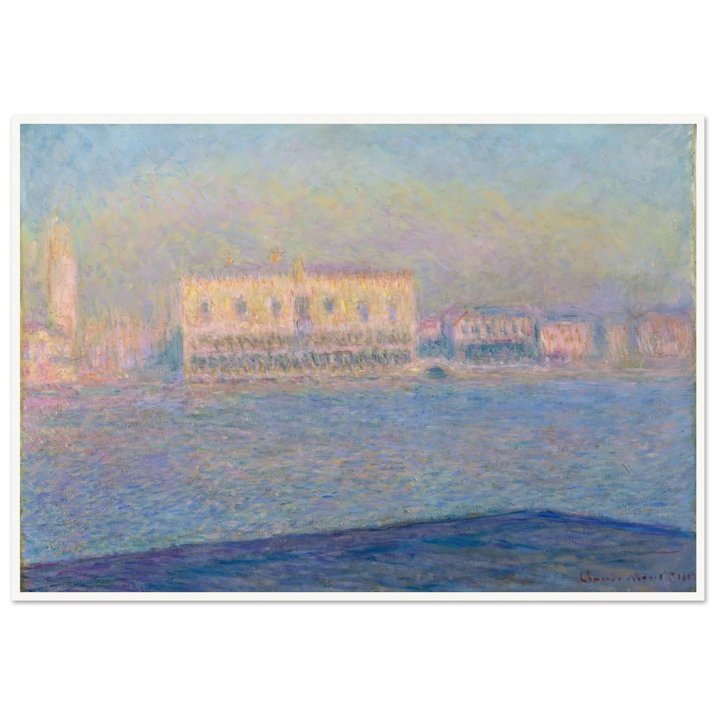 The Doge’s Palace Seen from San Giorgio Maggiore (1908) Art Print | Claude Monet-Quipham Collections