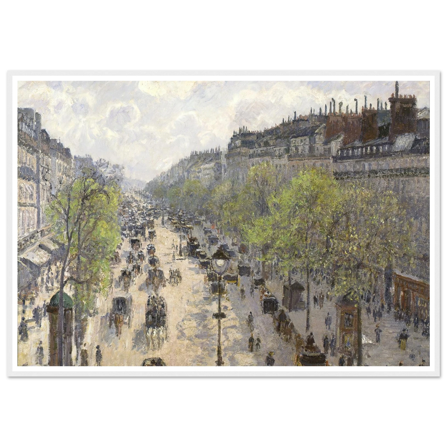 Boulevard Montmartre, Spring (1897) Art Print | Camille Pissarro-Quipham Collections