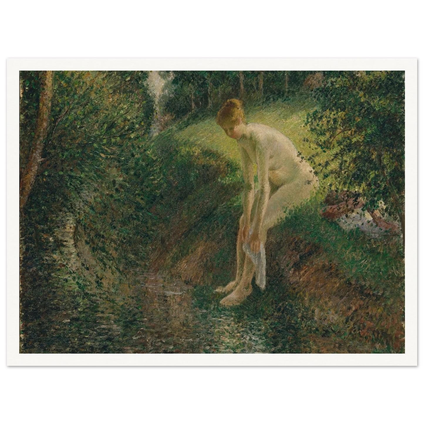 Bather in the Woods (1895) Art Print | Camille Pissarro-Quipham Collections