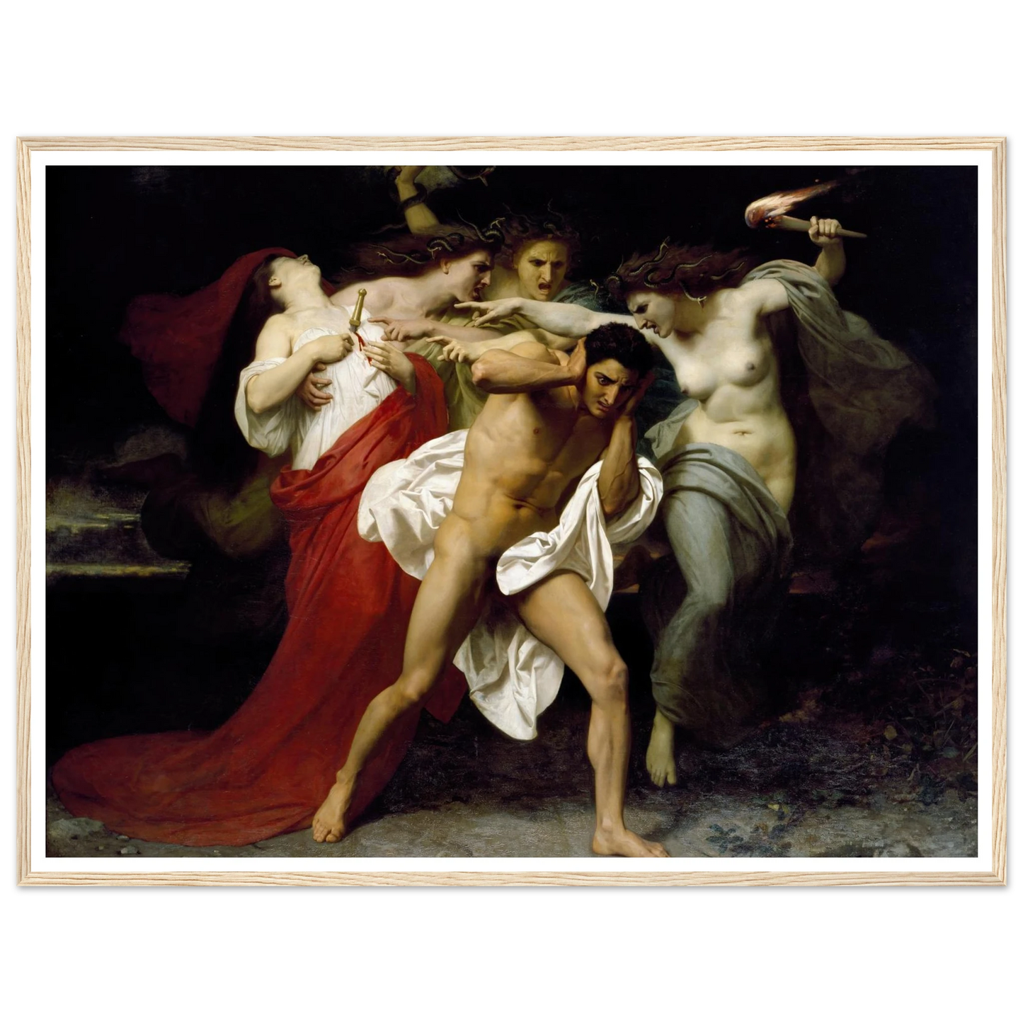 Orestes Pursued By The Furies (1862) Art Print | William Bouguereau-Quipham Collections