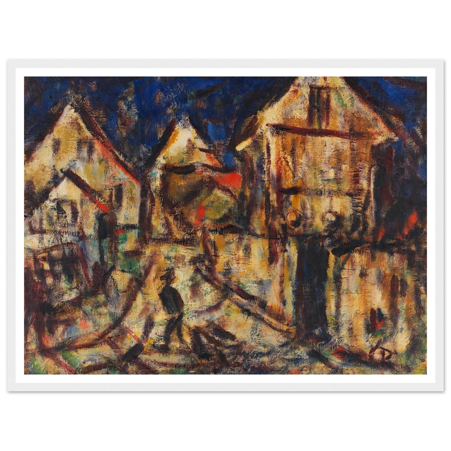 Häuser in Soest (1918) Art Print | Christian Rohlfs-Quipham Collections