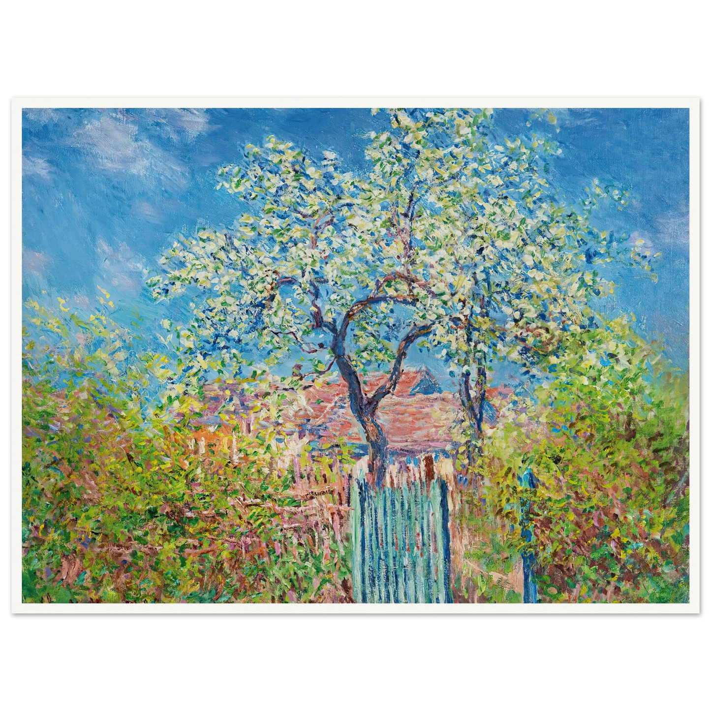 Poirier En Fleurs (1885) Art Print | Claude Monet-Quipham Collections