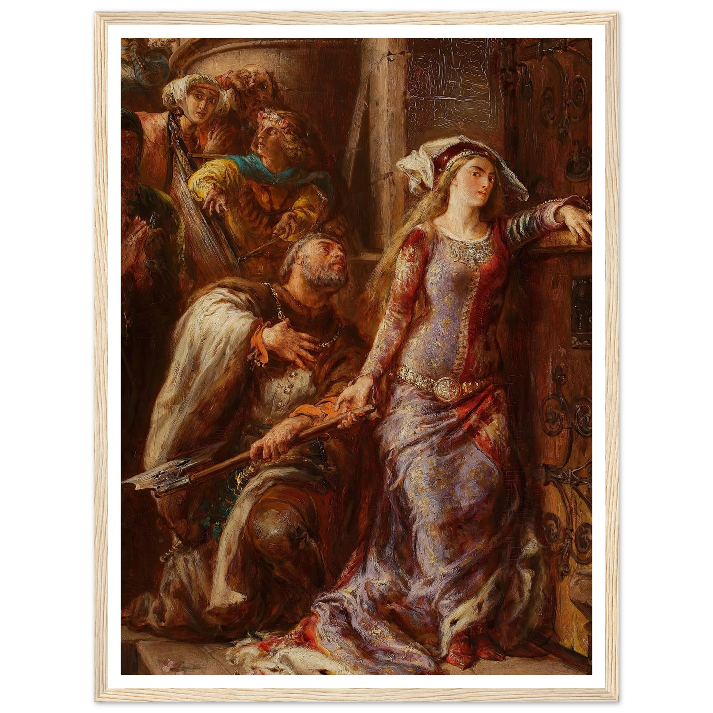 Queen Jadwiga and Dymitr of Goraj (1882) Art Print | Jan Matejko-Quipham Collections