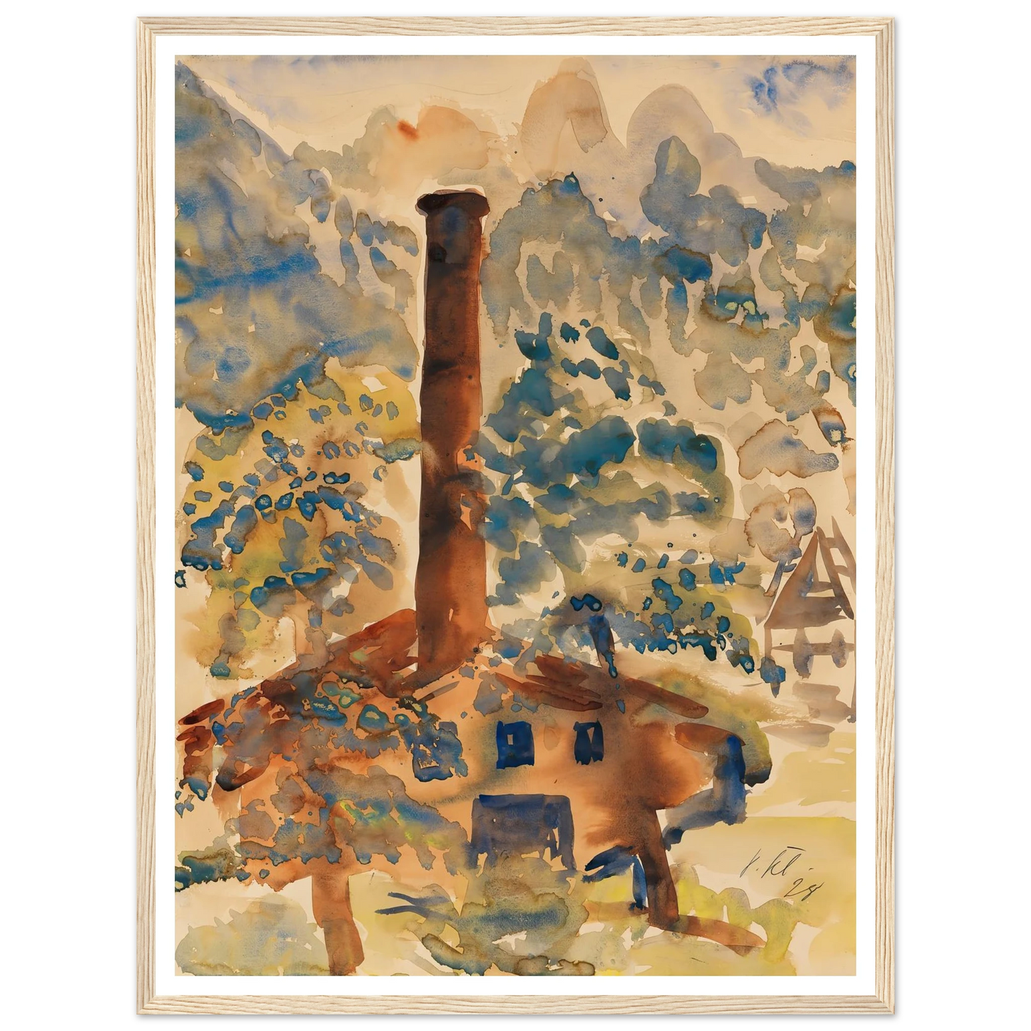 Landschaft mit Fabrik (1928) Art Print | Paul Kleinschmidt-Quipham Collections