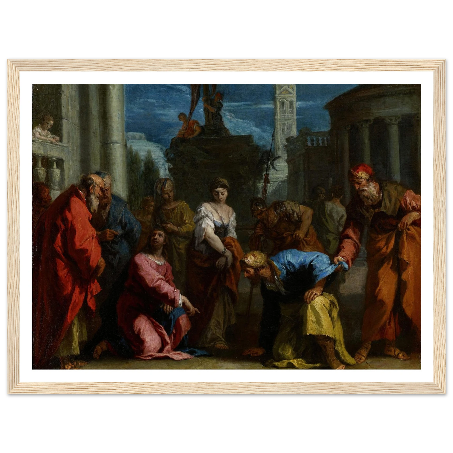 Christ and the Woman Taken in Adultery (1720s) Art Print | Sebastiano Ricci-Quipham Collections