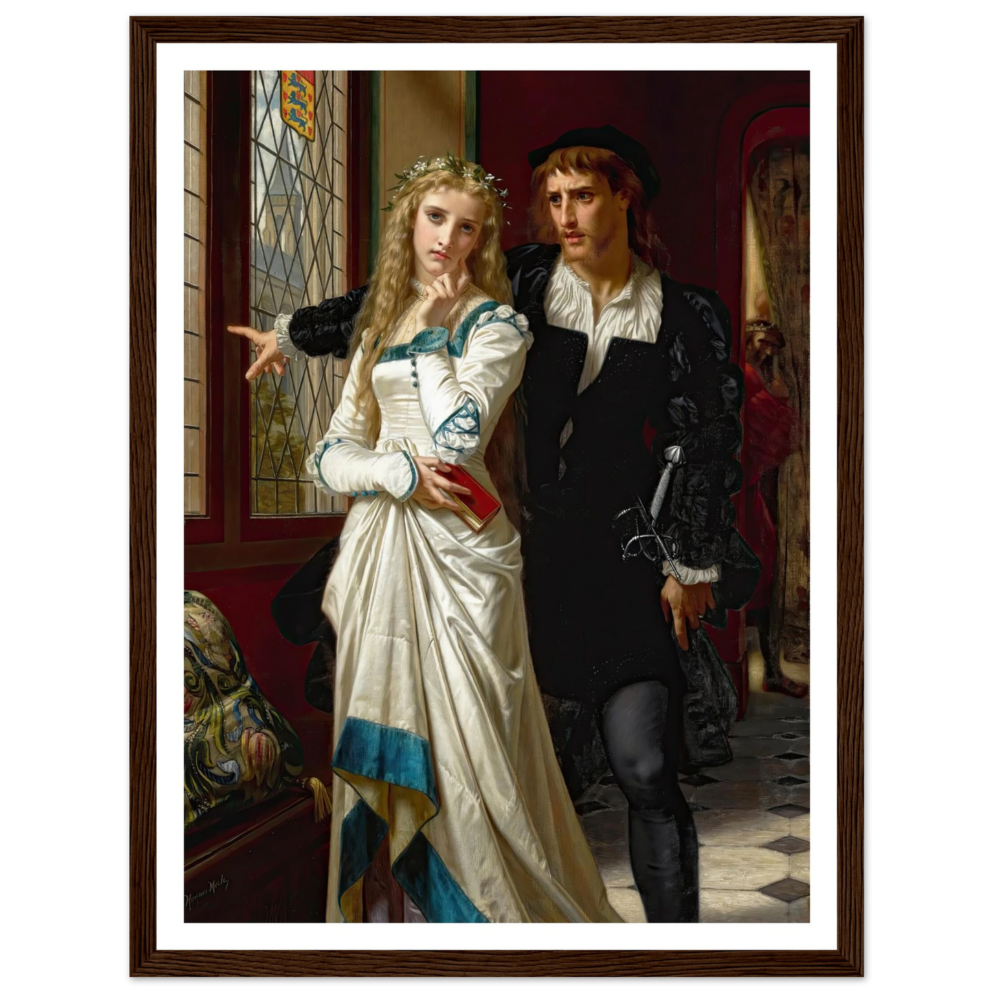 Hamlet And Ophelia (1873) Art Print | Hugues Merle-Quipham Collections